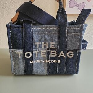 Marc Jacobs Small Blue Denim Tote Bag